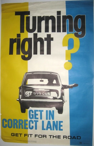 Vintage ROSpa road safety poster 1960s