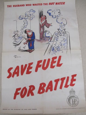 H M Bateman don't be fuelish WW2 propaganda poster