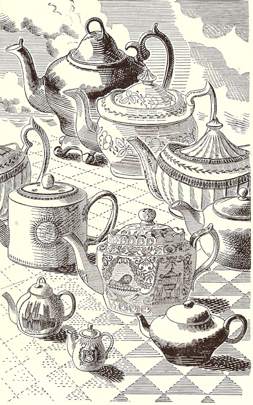 King Penguin Life in An English Village Edward Bawden 1949 teapots line drawing