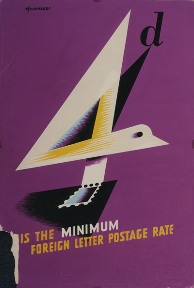 Huveneers vintage GPO poster artwork 1952