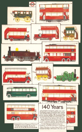 William Fenton dull bus vintage London Transport poster of dull buses