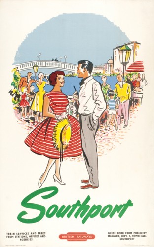 Southport, vintage British Railways travel poster 1965