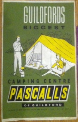 Pascalls Camping vintage poster guildford 1950s