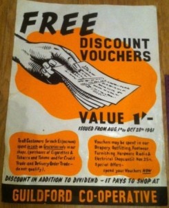 Co-op discount vouchers vintage poster