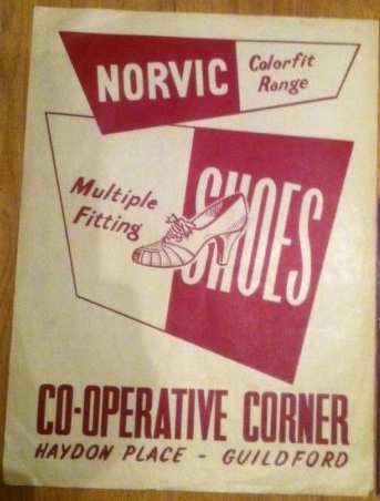 Norvic Shoes vintage 1950s poster Co-op guildford