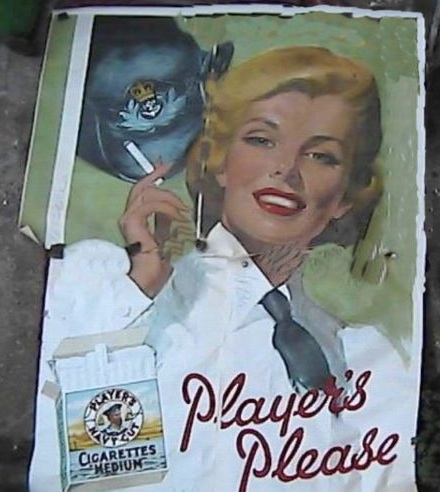 very large vintage cigarette advertisement 1950s