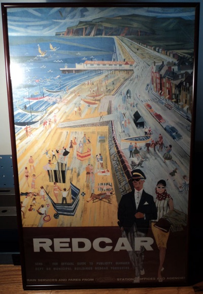 Vintage 1950s British tourist poster for Redcar
