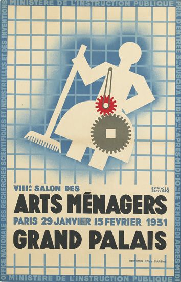 FRANCIS BERNARD (1900-1979) VIII SALON DES ARTS MÉNAGERS. 1931.  38x24inches, 97x61cm. Editions Paul-Martial, vintage poster