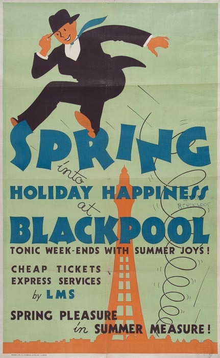 Blackpool vintage LMS travel railway poster
