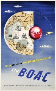 BEverley Pick vintage airline poster BOAC