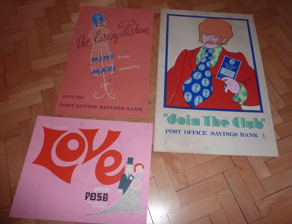 3 x post office savings bank posters from 1969