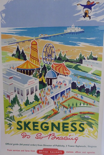 1950s vintage British Railways poster Skegness