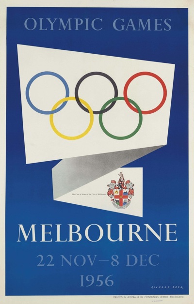 Richard Beck 1956 Olympic poster