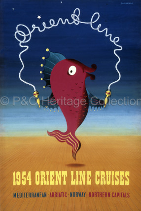 John Bainbridge fish poster P&O 1953