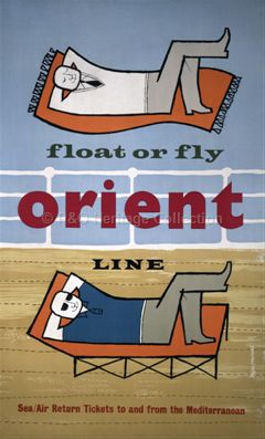 Float or Fly Negus Sharland orient line poster 1955