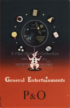Daphne Padden entertainments menu P&O 1956 