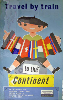 E Tatum train to the continent poster 1958