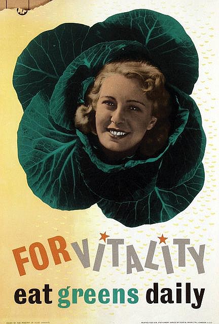 Beaumont vintage propaganda poster 1950  cabbages