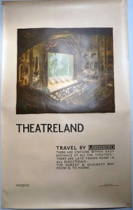 Vintage London Transport poster theatreland 1921 Jan Poortenaar