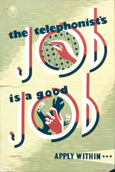 Stan Krol vintage GPO poster 1950
