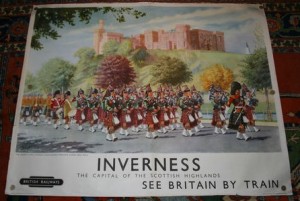 Vintage British Railways poster 1950s lance Cattermole Inverness