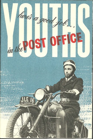 Youths in the post office vintage leaflet