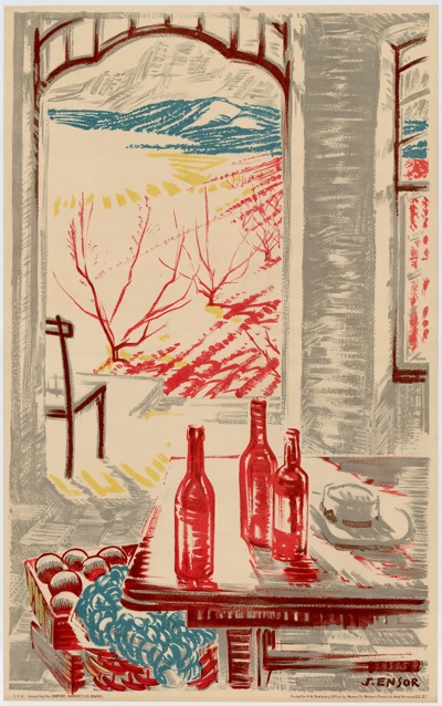 John Ensor - Vintage Empire marketing board poster Wine