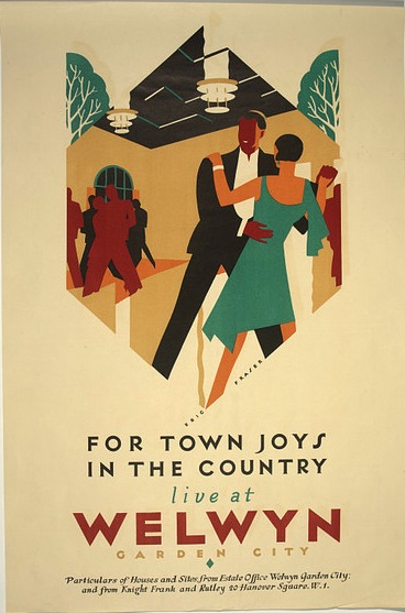 Eric Fraser vintage London underground poster town joys in the country