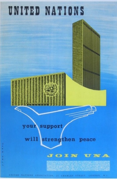 stan Krol vintage poster United Nations
