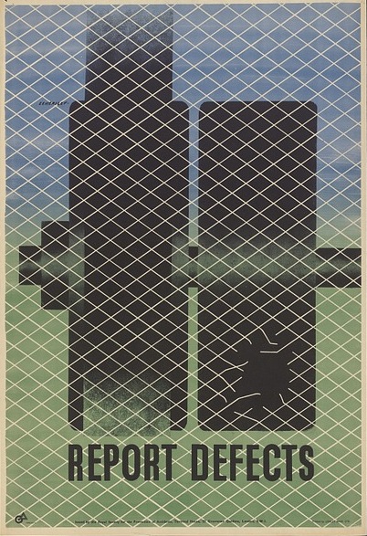 Tom Eckersley vintage war ROSPA poster 1940s