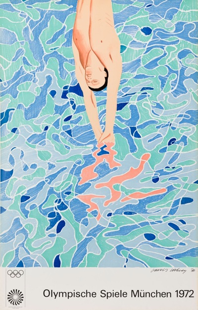 David Hockney Munich 1972 Olympics poster swimming