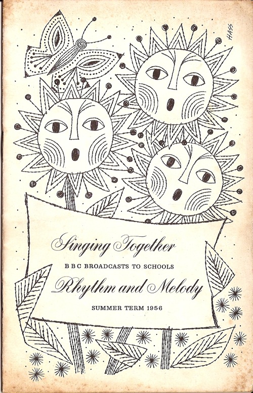 BBC Singing Together booklet Summer 1954 Derrick hass illustrations