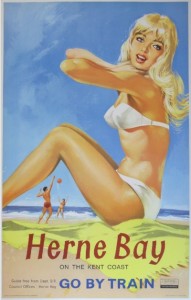 lan Durman (1905-1963) Herne Bay on the Kent Coast, original poster printed for BR(SR) by Baynard 1962