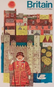 Gaynor Chapman (1935-2000) Britain Tower of London, original poster printed for British Travel by W S Cowell 1968