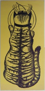 Barbara Jones Christmas Card 1957 cat