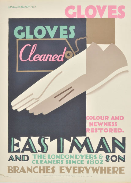 McKNight Kauffer Eastman Gloves poster 1926 Dominic Winter