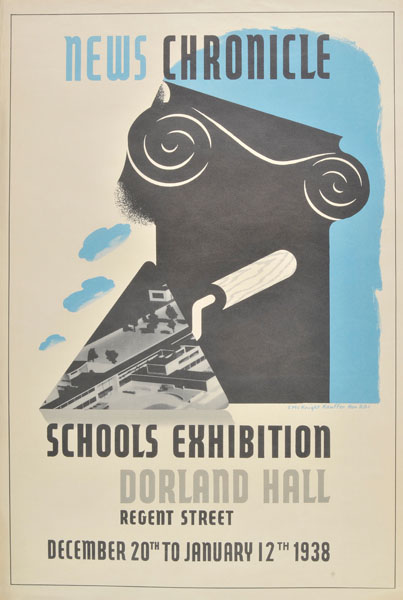 McKnight Kauffer Schools exhibition News Chronicle 1938 poster