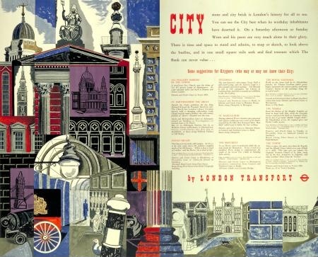 Edward Bawden City pair poster London Transport 1952