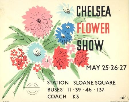 Chelsea Flower Show, by T V Y, 1938 London Transport poster