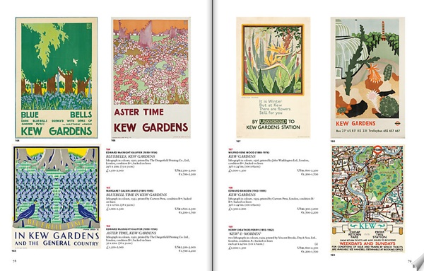 Kew Gardens pages from Christies London Transport sale catalogue
