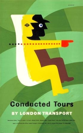 Conducted tours, by Tom Eckersley, 1957  London Transport