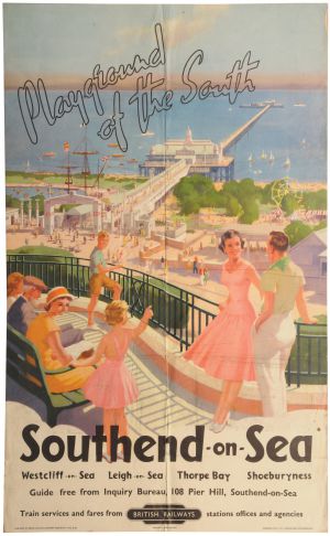 British Railways southend playground of the south poster