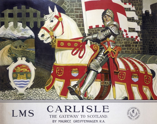 'Carlisle: The Gateway to Scotland', LMS railway poster, 1924.Maurice Greiffenhagen