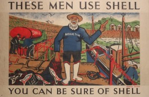Derek Sayer "Nellie Jane" Fishermen These Men Use Shell, poster 1937