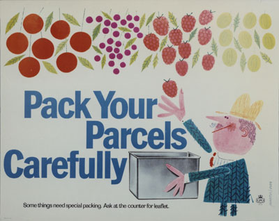 James Mawtus Judd pack your parcels carefully poster gpo 1962
