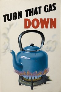 Turn that Gas down World War Two austerity fuel saving poster national archives