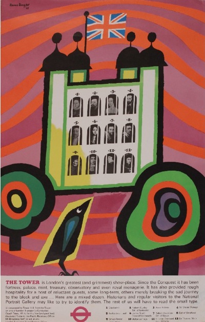 Hans Unger London Transport tower poster 1968 raven