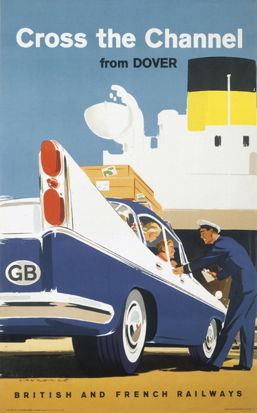 'Cross the Channel from Dover', BR poster, Laurence 1960