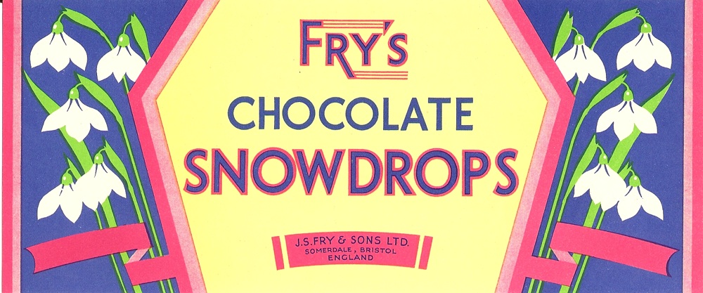 Fry's chocolate snowdrops ephemera