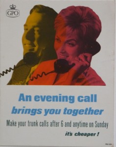 GPO evening calls poster brings you together 1963